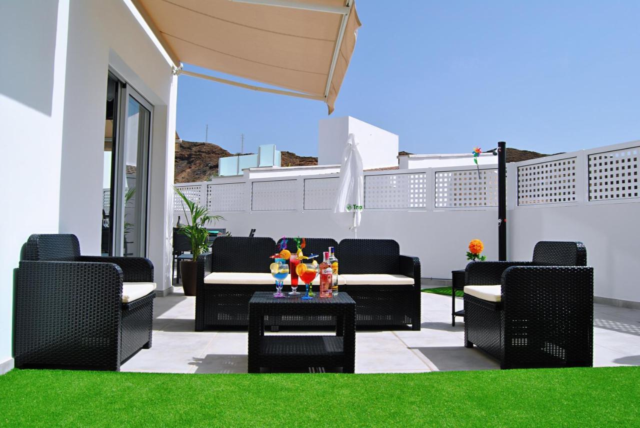 Big Villa Tauro With Private Heated Saltwater Pool & Jacuzzi & Bbq & Game Room & Arcade Games Mogán Exteriör bild