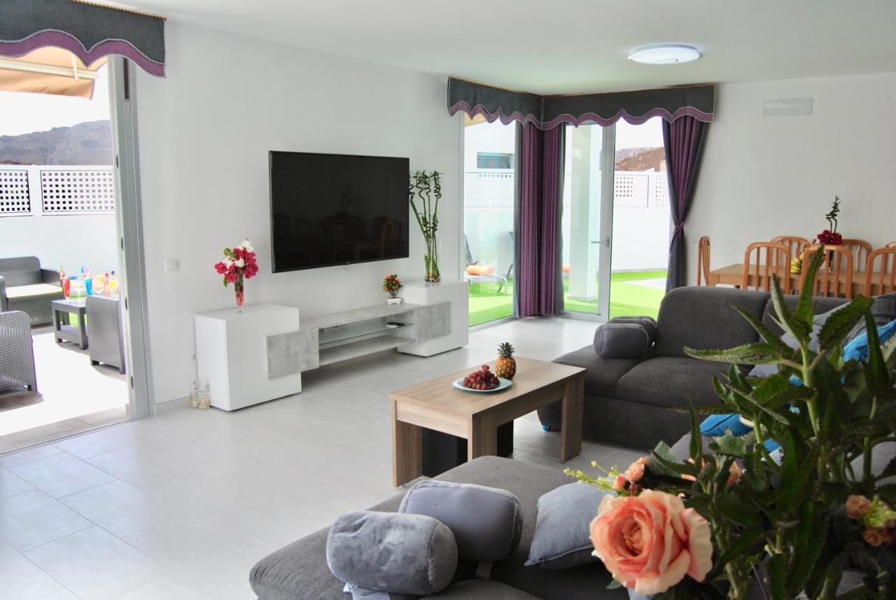 Big Villa Tauro With Private Heated Saltwater Pool & Jacuzzi & Bbq & Game Room & Arcade Games Mogán Exteriör bild